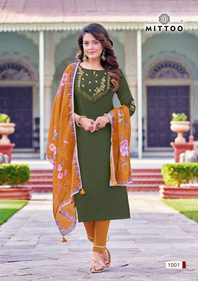 Madhubala By Mittoo Viscose Weaving Kurti With Bottom Dupatta Wholesale Price In Surat